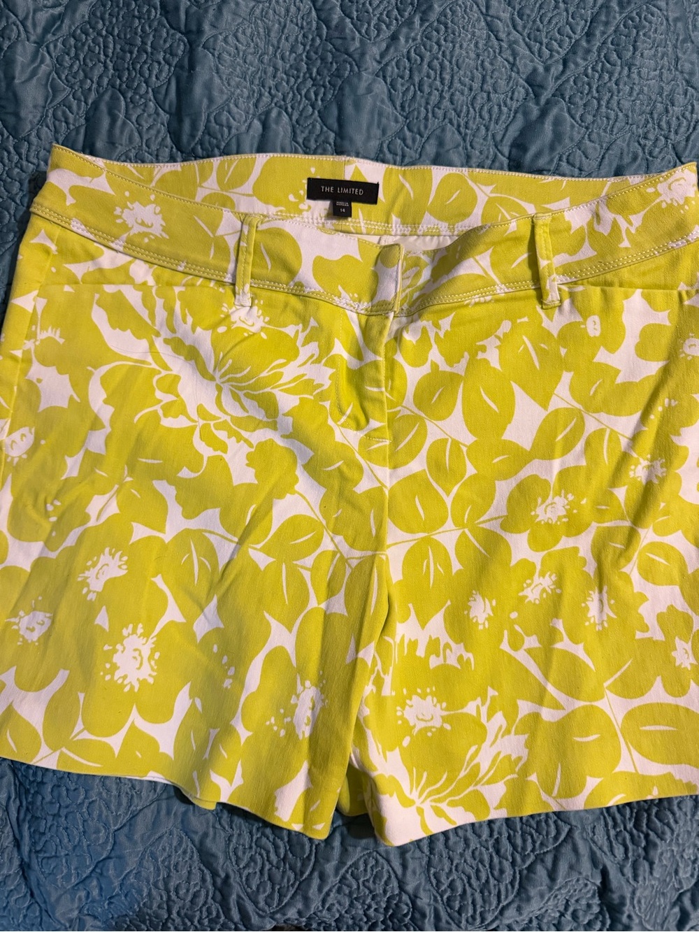The Limited Yellow and White Floral Shorts